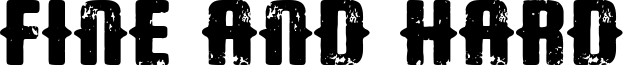 Fine and Hard Font