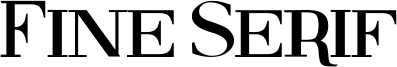 Fine Serif Font