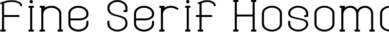 Fine Serif Hosomozi G Font