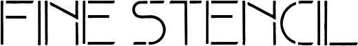 Fine Stencil Font