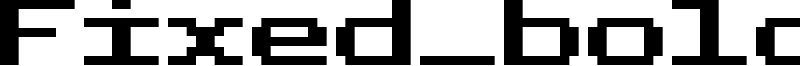 Fixed_bold Font