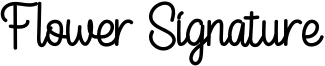 Flower Signature Font