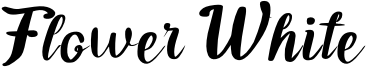 Flower White Font