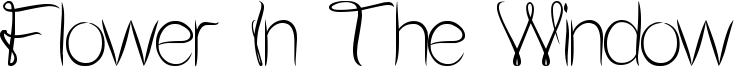 Flower In The Window Font