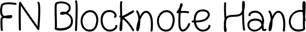 FN Blocknote Hand Font