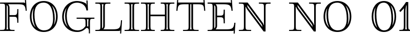Foglihten No 01 Font
