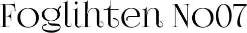 Foglihten No07 Font