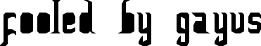 Fooled by Gayus Font
