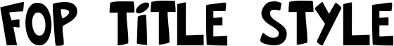 FOP Title Style Font