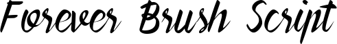 Forever Brush Script Font