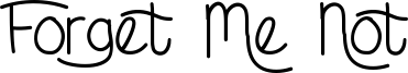 Forget Me Not Font