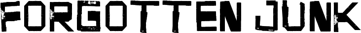 Forgotten Junk Font