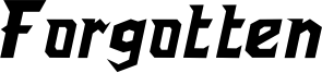 Forgotten Font