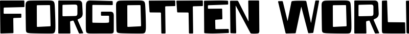 Forgotten World Font