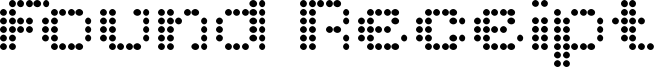 Found Receipt Font
