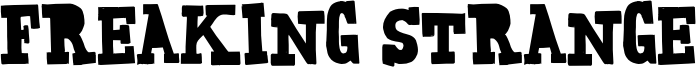 Freaking Strange Font