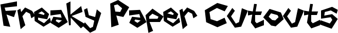 Freaky Paper Cutouts Font