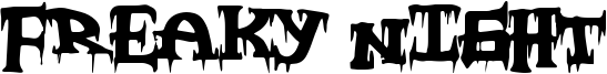 Freaky Night Font