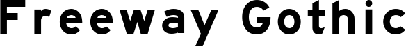 Freeway Gothic Font