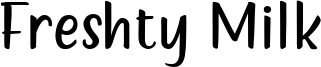 Freshty Milk Font