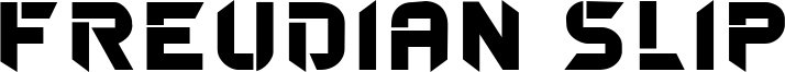 Freudian Slip Font
