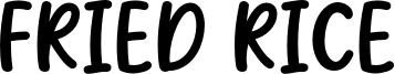 Fried Rice Font