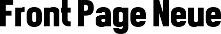 Front Page Neue Font