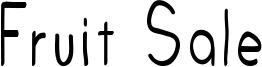 Fruit Sale Font