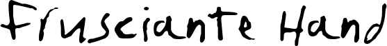 Frusciante Hand Font