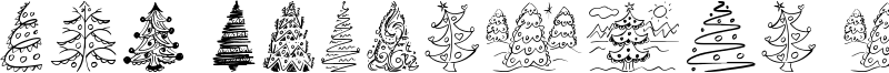 Fun Christmas Trees Font