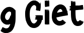 g Giet Font