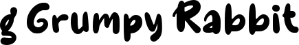 g Grumpy Rabbit Font