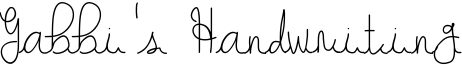 Gabbi's Handwriting Font