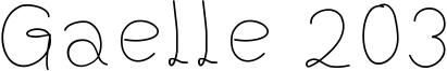 Gaelle 203 Font