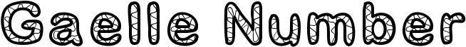 Gaelle Number Font