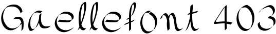 Gaellefont 403 Font