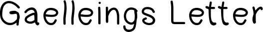 Gaelleings Letter Font