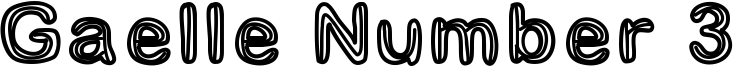 Gaelle Number 3 Font