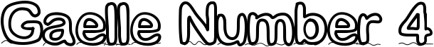 Gaelle Number 4 Font