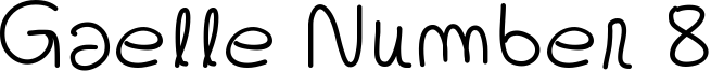 Gaelle Number 8 Font