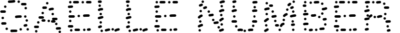 Gaelle Number 9 Font