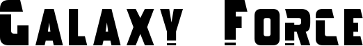 Galaxy Force Font