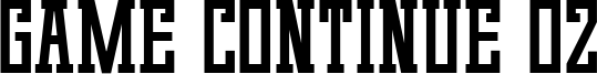 Game Continue 02 Font