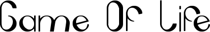 Game Of Life Font