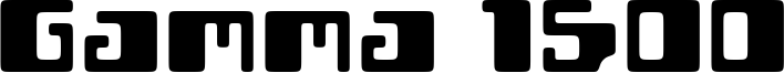 Gamma 1500 Font