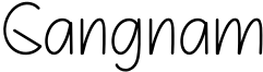 Gangnam Font