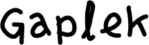 Gaplek Font