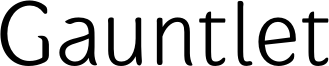 Gauntlet Font