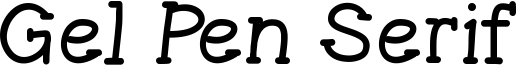 Gel Pen Serif Font