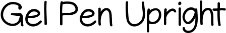 Gel Pen Upright Font